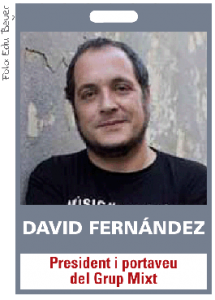 David Fenrández. President i portaveu del Grup Mixt.